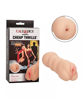 Cheap Thrills The Three-way Dual Ended Masturbator - Ivory