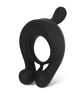 Kairos Vibrating Cock Ring W/ 3 Bullets - Black