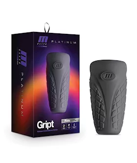 Blush M Elite Platinum Gript Silicone Stroker - Black