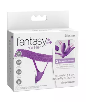 Fantasy For Her Ultimate G-spot Butterfly Strap On - Purple