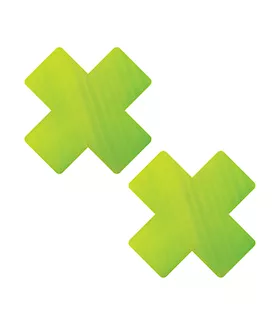 Neva Nude Chameleon Color Changing X Factor Pasties - Green/yellow