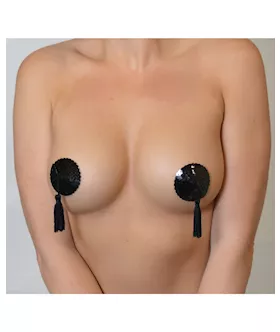 Minor Creations Sequin Pasties W/tassel - Black