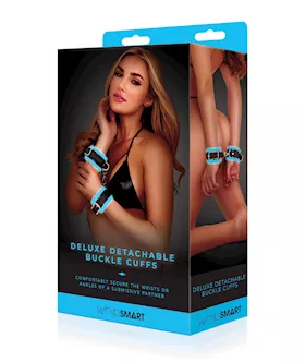 Whipsmart Glow In The Dark Deluxe Detachable Buckle Cuffs - Blue