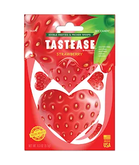 Pastease Tastease Edible Pasties & Pecker Wraps - Strawberry O/s