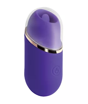 Abby Mini Clit Licking Vibrator Tongue Sex Toy - Purple