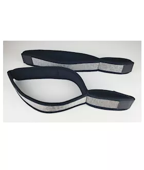 Spartacus Wrist To Thigh Cuffs - Neoprene Silver