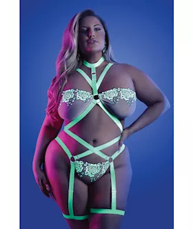 Glow Night Vision Glow In The Dark Gartered Teddy Qn