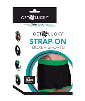 Get Lucky Strap On Boxers - Xl-xxl Black/green