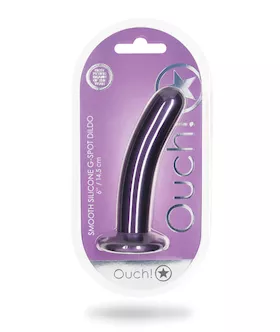 Shots Ouch 6" Smooth G-spot Dildo - Metallic Purple