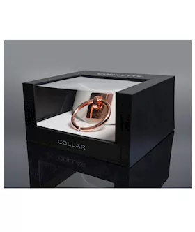 Pleasure Collection Adjustable Collar - White/rose Gold