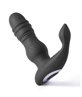 Jaden Thrusting Prostate Massager Vibrating Butt Plug Anal Sex Toy - Black