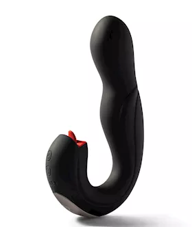 Joi Pro Rotating Head G-spot Vibrator & Clit Licker W/remote - Black
