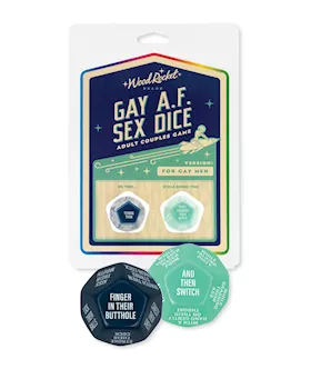 Wood Rocket Gay Af Gay Men Couples Sex Dice Game - Blue