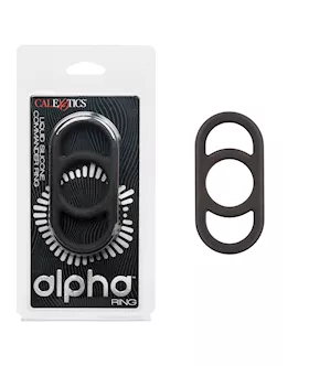 Alpha Liquid Silicone Commander Cock Ring - Black