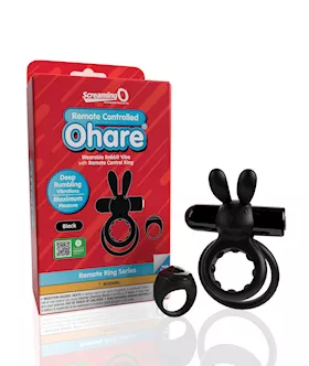 Screaming O Ohare Remote Controlled Vibrating Ring  - Black