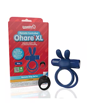 Screaming O Ohare Remote Controlled Vibrating Ring - Xl Blue