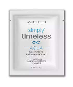 Wicked Sensual Care Simply Timeless Aqua Water Based Lubricant - .2 Oz
