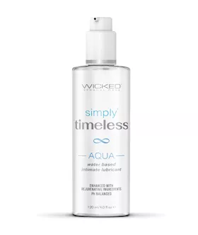 Wicked Sensual Care Simply Timeless Aqua Water Based Lubricant - 4 Oz