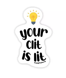 Lit Clit Naughty Sticker - Pack Of 3