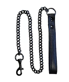 Rouge Leather Lead - Black With Black
