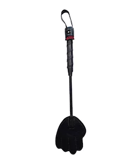 Rouge Mini Leather Hand Paddle - Black