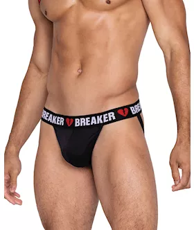 Heartbreaker Jockstrap W/contoured Pouch & Elastic Rear Straps Black/red Xl