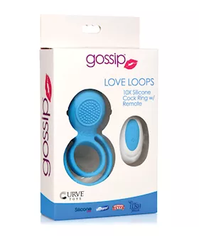 Curve Toys Love Loops Remote Controlled 10x Silicone Cock Ring