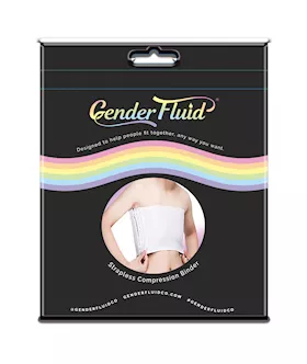 Gender Fluid Strapless Chest Compression Binder - Xl White