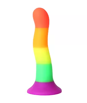 Rainbow Squirm Silicone Dildo