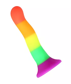 Rainbow Squirm Silicone Dildo