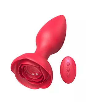 Rose Vibrating Butt Plug