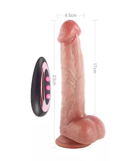 Dreamboat Dual-layered Remote Controlled Thrusting Silicone Dildo