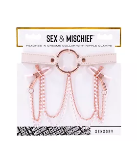 Peaches N Creame Collar With Nipple Clamps