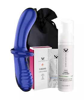 Satisfyer Double Crystal Glass Dildo  Essentials Bundle