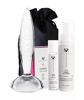Satisfyer Sparkling Crystal Glass Dildo  Essentials Bundle