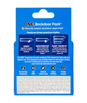 One Backdoor Condoms 3pk