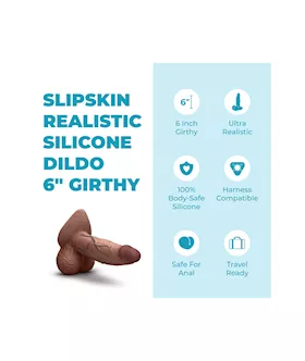Slipskin Realistic Silicone Dildo 6 Inch