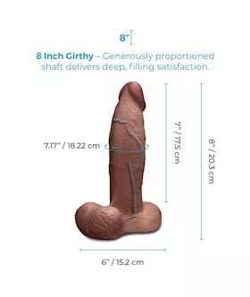 Slipskin Realistic Silicone Dildo 8 Inch