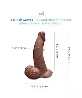 Slipskin Realistic Curved Silicone Dildo 6.5 Inch