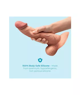 Slipskin Realistic Curved Silicone Dildo 9 Inch