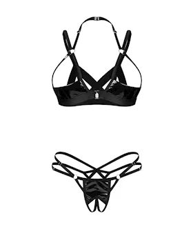 Keira Lise 2 Piece Crotchless Set