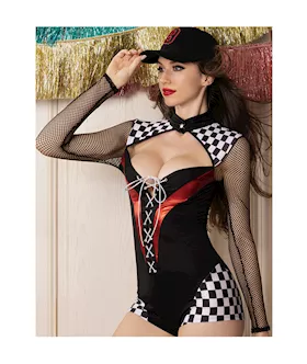 Racing Girl Jumpsuit Costume