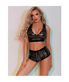 Mesh Bra And Panty Set