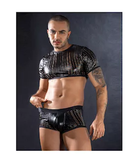 Mesh Tops And Boxer Set