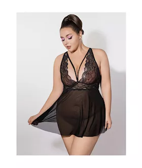 Queen Size Flowery Babydoll