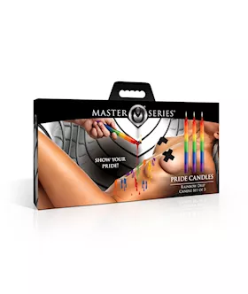 Master Series Rainbow Pride Drip Candles 3pk