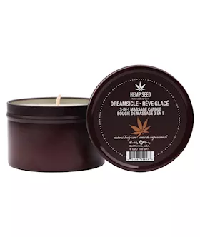 Hemp Seed 3In1 Massage Candle Dreamsicle Tangerine  Plum