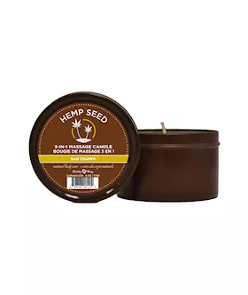 Hemp Seed 3 In 1 Massage Candle Nag Champa (East Indian Incense) Scented