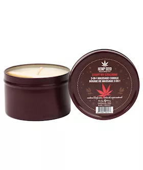 Hemp Seed 3In1 Massage Candle Stuff My Stocking Pomegranate Charred Firewood Brown Sugar