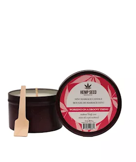 Hemp Seed 3In1 Massage Candle Working On A Groovy Thing Wild Berries Night Blooming Jasmine Warm Amber